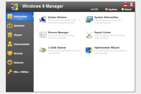 Windows 8 Manager 2.2.8 (Repack & Portable)